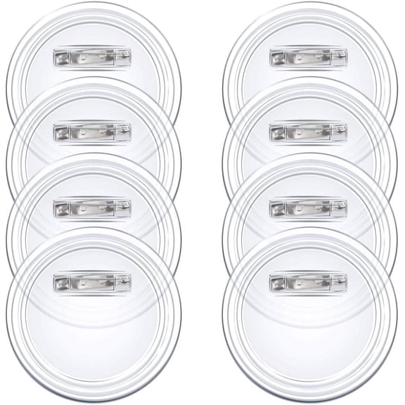 20 Set Clear Button Pins for Crafts, Plastic Button Making Kit, Blank Button Pins Bulk, Make Your Own Buttons and Badge Maker for DIY Crafts, Photo Buttons, 2.36 Inch