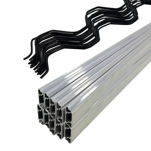 20 Set Greenhouse Spring Wire and Lock Channel Kit,6.6 FT PVC-Coated ...