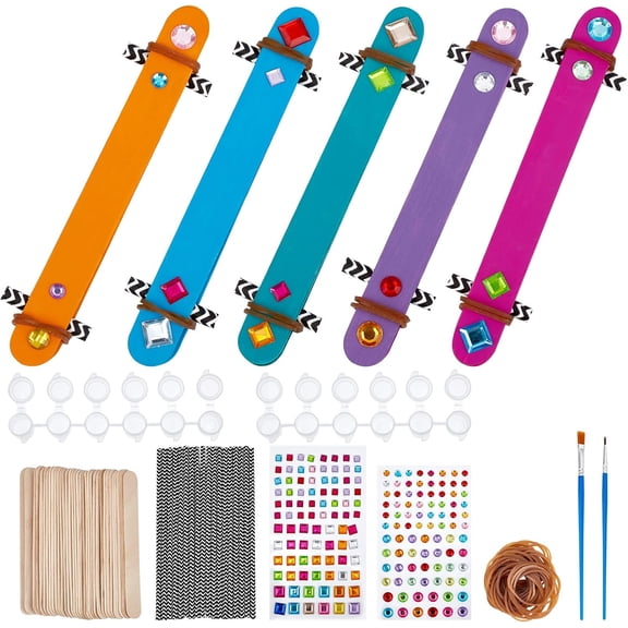 20 Set Party Blower Kit Craft Kits STEM Project Blower Set with Wooden Strips Art & Craft Kit Make Your Own Party Decor