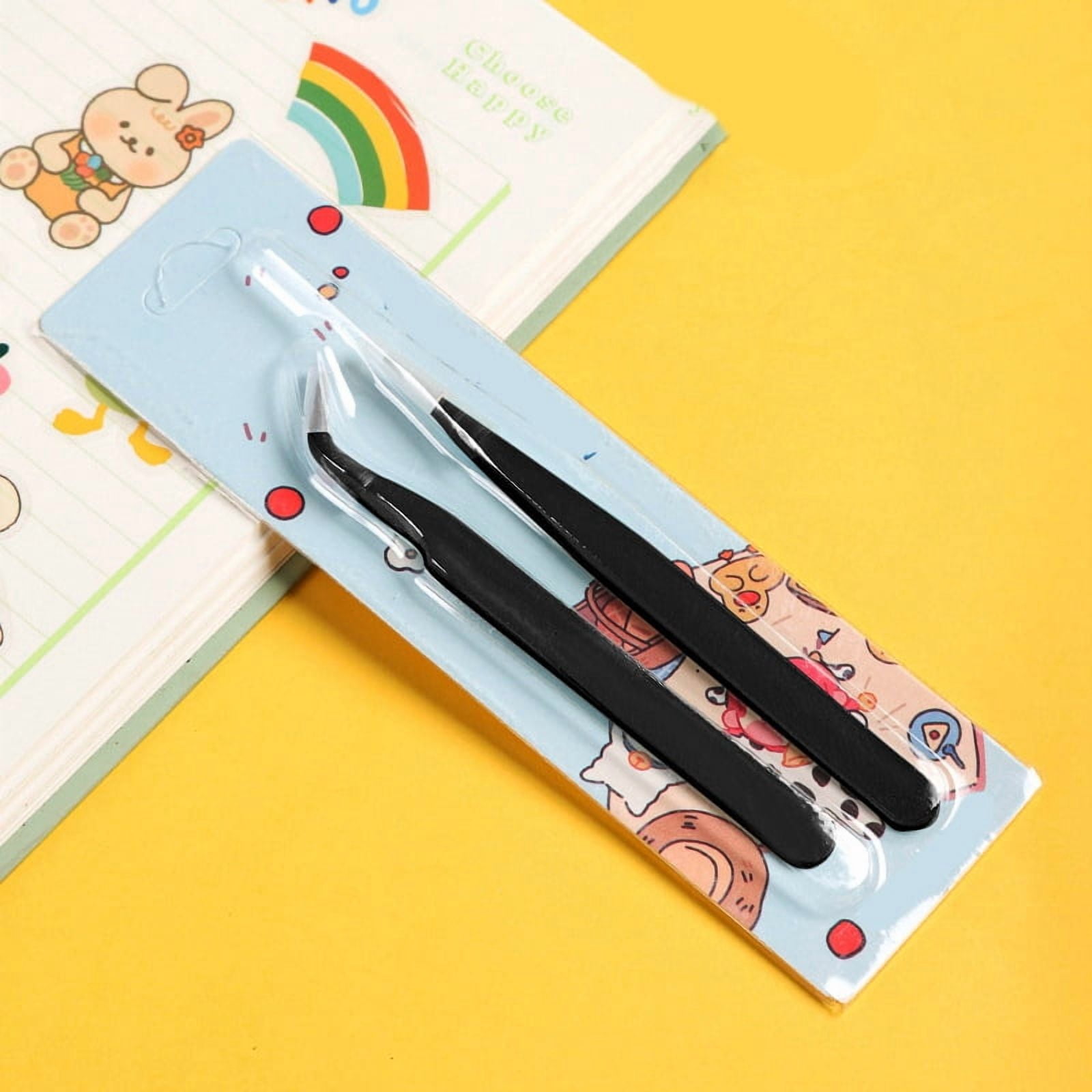 20 Set Stainless Steel Tweezers for DIY Scrapbooking Black 11.5x0.9cm 2pcs/setDIY