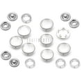 thumbnail image 1 of 20 Sets 10.5MM Transparent Pearl Snaps Fasteners Pearl-Like Button for Western Shirt Clothes Popper Studs (Transparent), 1 of 7