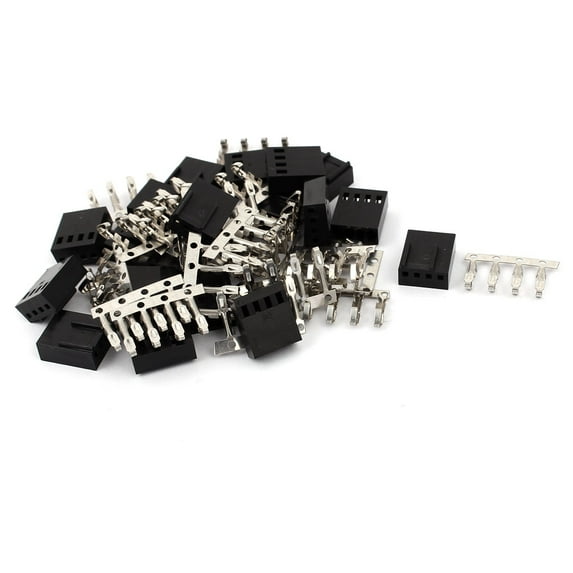 20 Sets 2.54mm Pitch 4 Pin Plastic Male PC Fan Power Connector