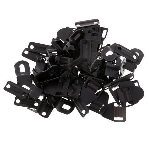 Tachiuwa 5x20 Set No-Sew Hook and Eyes Closure Fastener for Trousers Skirt Dress Black