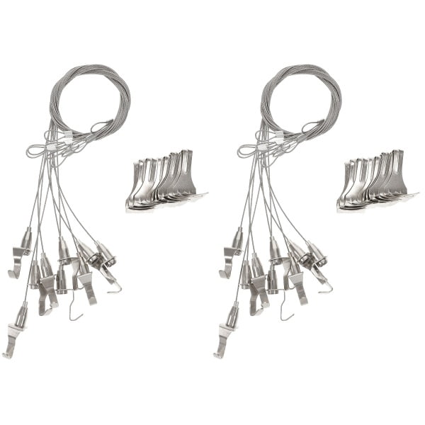 Supvox Adjustable Picture Hanging Wire Stainless Steel Silver for Artwork 20Pcs