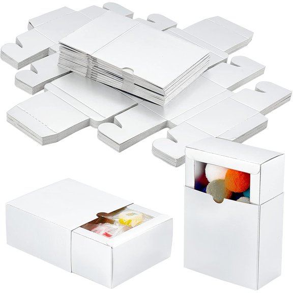 20 Sets Cardboard Drawer Boxes Kraft Paper Drawer Box Favors Gift Package Boxes for Soap Candles Candy Christmas Valentine's Day Gift Wedding Party Favors Silver 3.1x3.1x1.5" diy