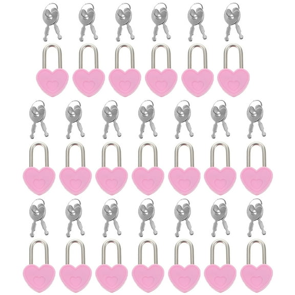 20 Sets Diary Lock Chritmas Gifts The Heart Mini Padlock Outdoor Gate Locks with Keys Lovers