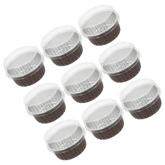 FUEENIRVA 20 Sets Aluminum Foil Coffee Pudding Cups Baking Cups for Kitchen and Oven Use