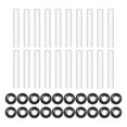 thumbnail image 1 of 20 Sets Garage Door Hinge Quiet Roller Sleeves,11mm ID 80mm Length Roller Shaft Nuts Bearing Gaskets for Cars RV Garage, 1 of 6