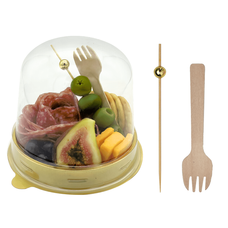 20 Sets Gold Charcuterie Domes With Lids, Charcuterie Cups With Sticks,  Appetizer Cups For Parties, Charcuterie Box, Dome Containers, Single  Cupcake Containers and Charcuterie Favor Cups Catering Cups 
