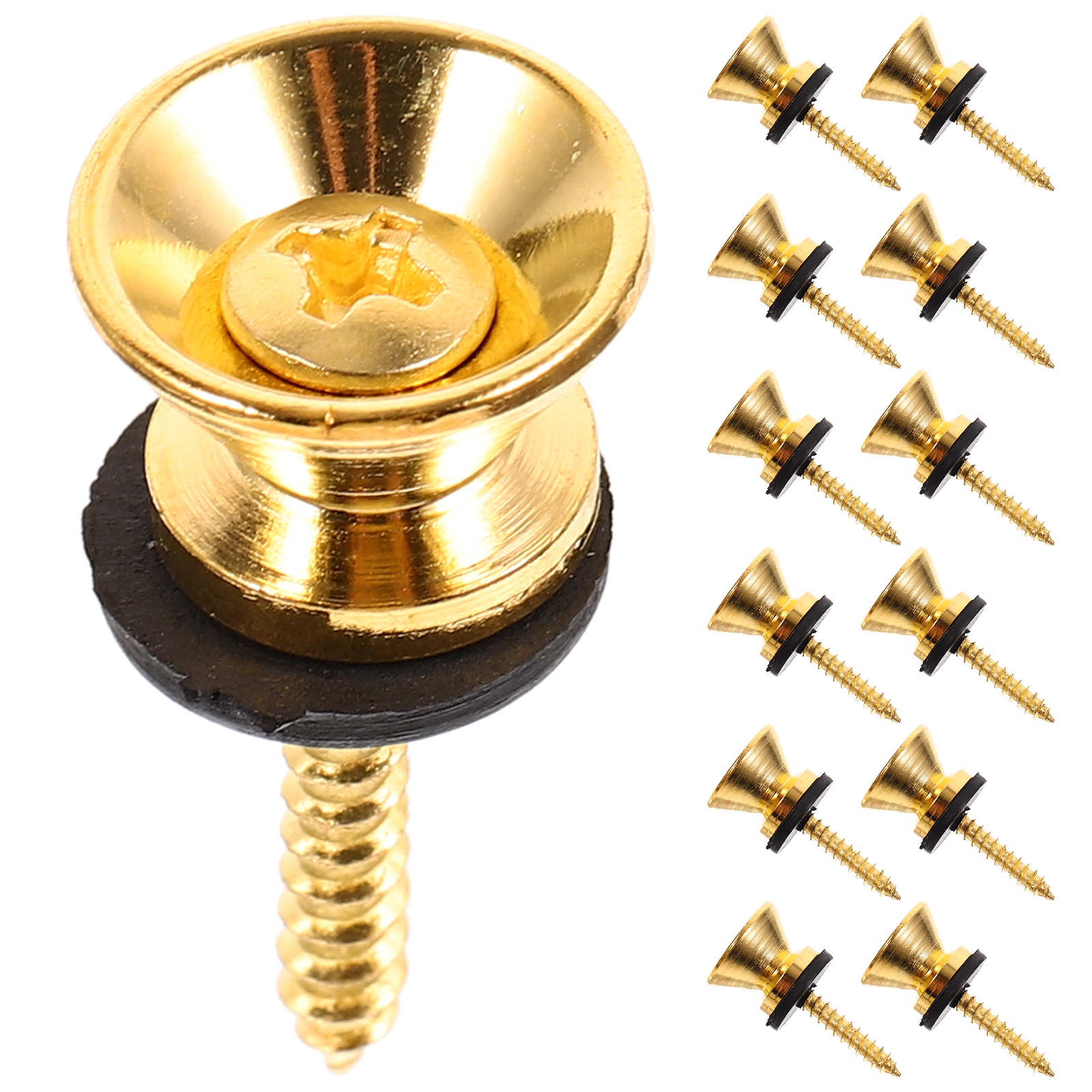 20 Sets Guitar Studs Antifalling Instrument Strap Buckles Guitars