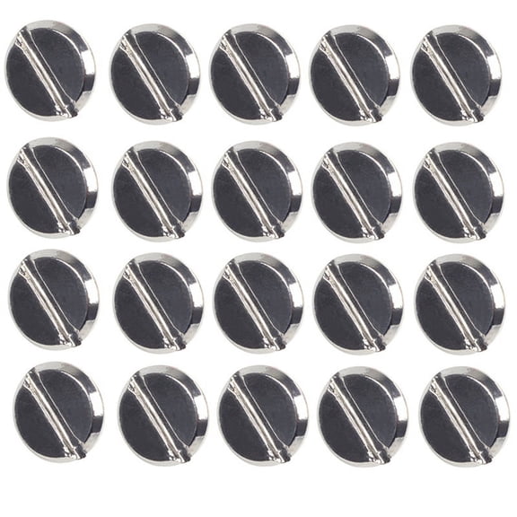 20 Sets Leather Belt 5 x 6 mm Silver Screw Binding