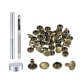 thumbnail image 1 of 20 Sets Leather Rivets Bronze Tone 8mm Double Cap Brass Rivet Studs with Setting Tools, 1 of 5