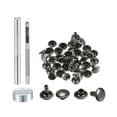 thumbnail image 1 of 20 Sets Leather Rivets Dim Gray 8mm Double Cap Brass Rivet Studs with Setting Tools, 1 of 5