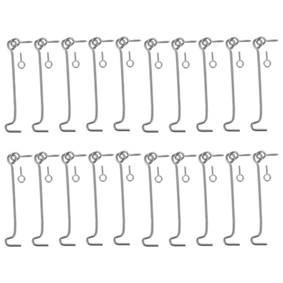 20 Sets Lock for Door Hooks Door Chain Lock Privacy Hook Latch Window Hook Door Hook Door Lock Stainless Steel