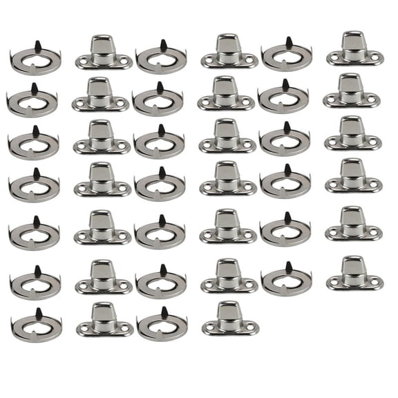 20 Sets Marine Grade Twist Lock Fasteners Turn Button Eyelet and Stud, for Canvas Fastener Turn Buttons,20*Twist Lock,Silver