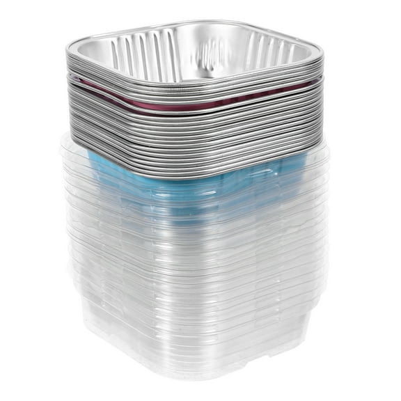 20 Sets Mini Loaf Pans Small Cake Tins Aluminum Foil Baking Boxes Non-Stick Bakeware for Muffins Bread