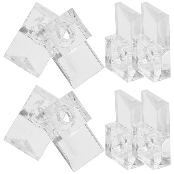 20 Sets Mirror Glass Clip Heavy Duty Hangers Plastic Wall Fixing Attachment Stainless Steel