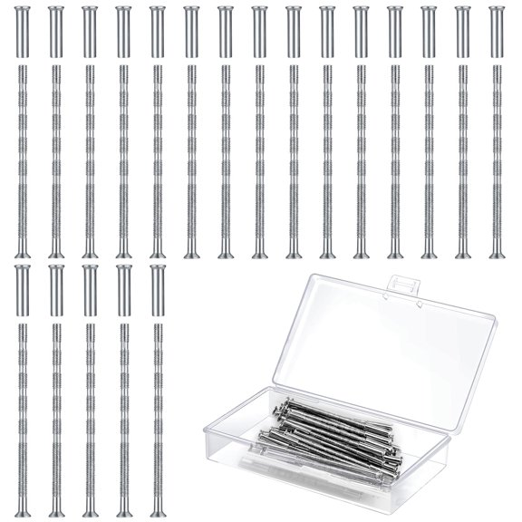 20 Sets Of M3 Door Handle Screw Sets, Door Handle Fixing Screws And Sleeves For Fixing Door Handles, Keyholes, Hollow Cabinets, Drawer Locks