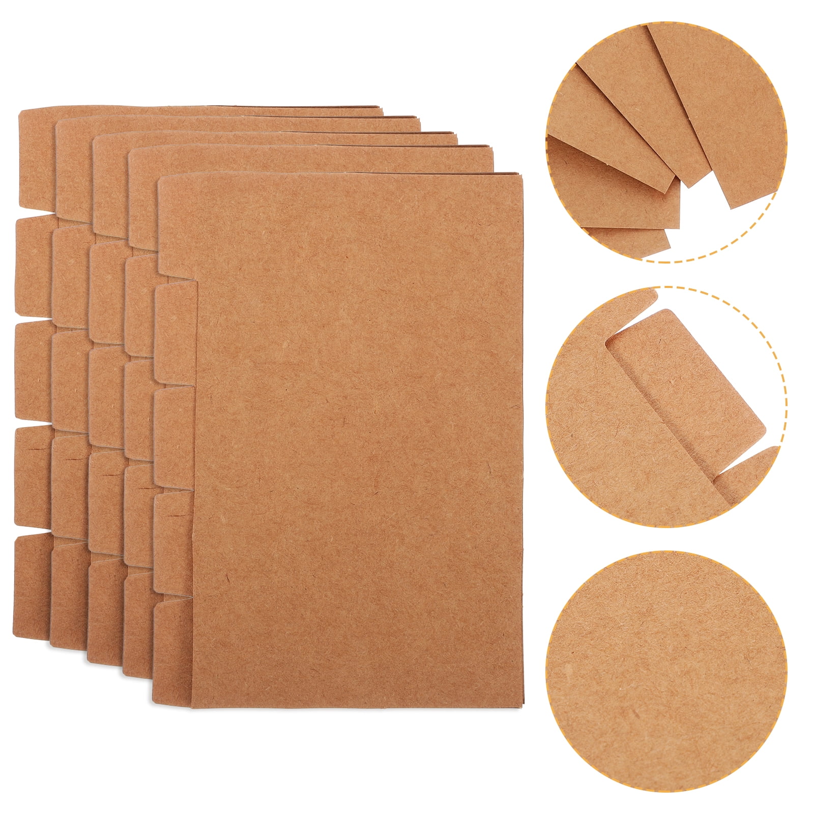 20 Sets Office Chaiers Oxford Index Cards Labels Colorful Page Binder