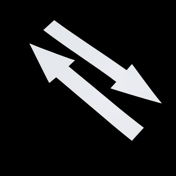 20 Sets PVC Self Adhesive Arrow Label Stickers Waterproof Directional Arrow Sign Decals for Floors Walls and Smooth Surfaces White 50x199x0.2mm 2pcs/set