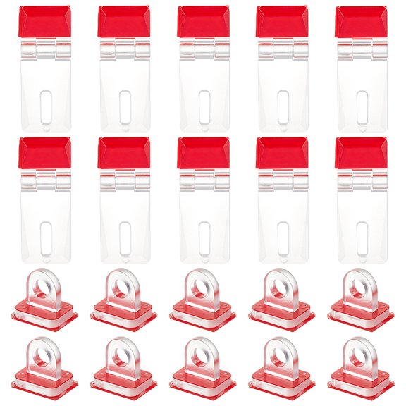 20 Sets Self-Adhesive Latch Buckles Transparent Acrylic Cabinet Hinges Folding Hinge Kit