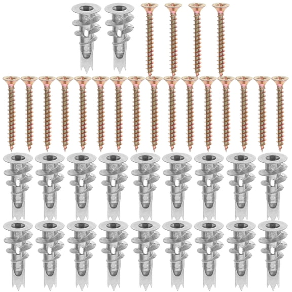 FONDOTIN 20 Sets Heavy Duty Hollow Wall Anchors with Screws for Drywall, Zinc Alloy and Iron Fasteners for Secure Mounting