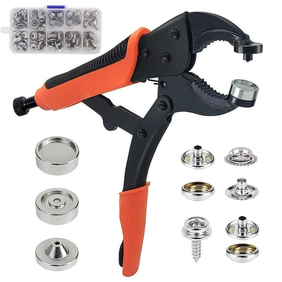 20 Sets Snap Fastener Tool Kit Heavy Duty Snap Button Tool Kit New U5 Fast P3R1