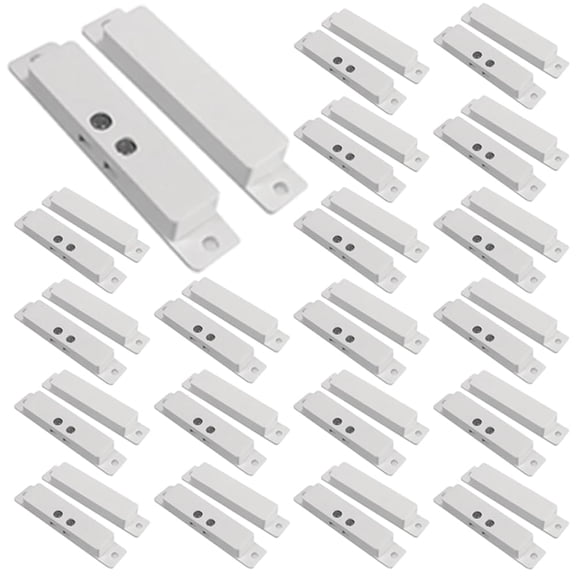 20 Sets Surface-Mounted NC Magnetic Contacts with Double-Sided Tape