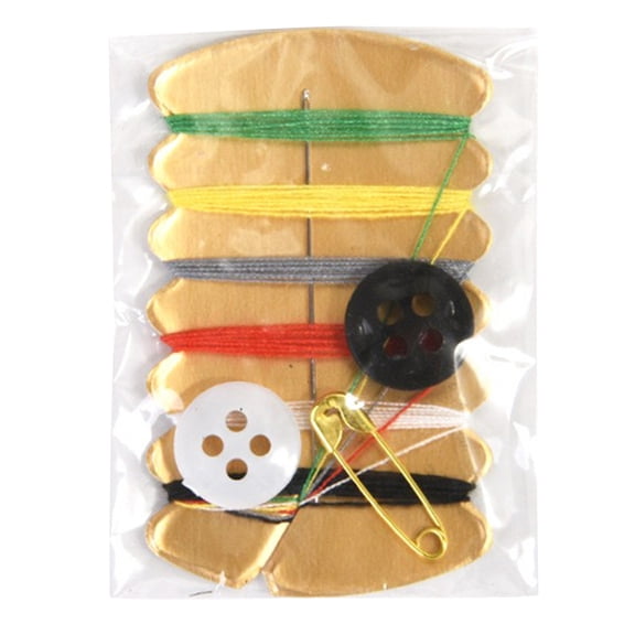 20 Sets Thread Repair Kit with Needle, Threads, Button, Pin for Hotel Amenities Necessities, with Six Different Color