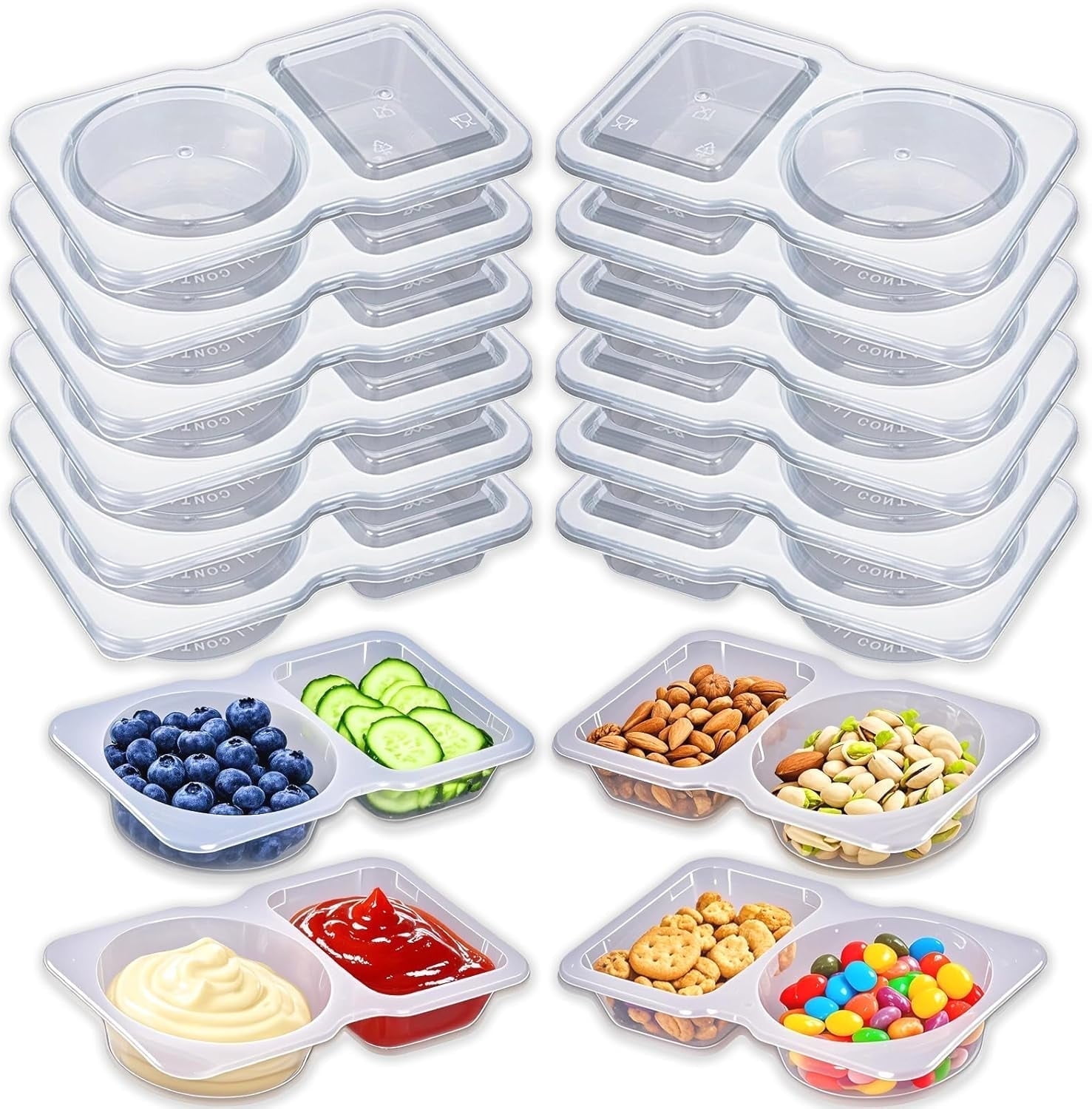 20 Sets, snack containers,reusable snack containers with lids,snack ...