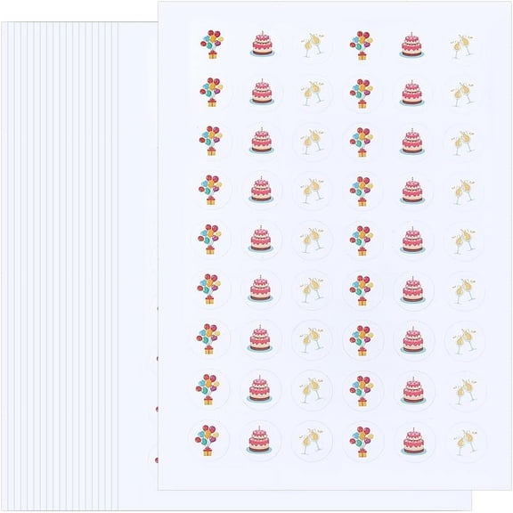 20 Sheeet Birthday Planner Stickers Planner Crafting Paper Stickers Cute Aesthetic Sticker Cake Celebration Reminder Party Sticker for Calendar Waterproof Laptop Photo Albums DIY