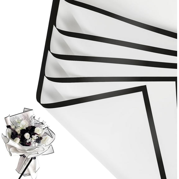 20 Sheet Flower Wrapping Paper - Waterproof Floral Bouquet Wrapping Paper, Florist Supplies Packaging Paper for Wedding Birthday Gift DIY (Porcelain white)