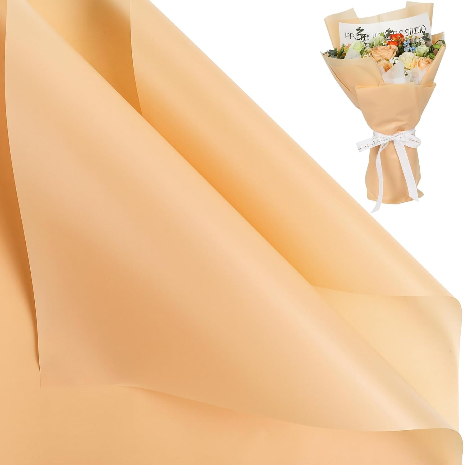 20 Sheet Flower Wrapping Paper Waterproof Floral Bouquet Wrapping