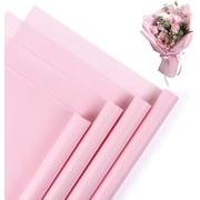 20 Sheet Flower Wrapping Paper - Waterproof Floral Bouquet Wrapping Paper, Florist Supplies Packaging Paper for Wedding Birthday Gift DIY Pink