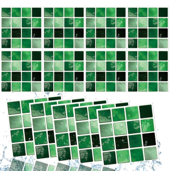 20 Sheet Mosaic Tile Transfer for Home Decor, Peel and Stick Self-Adhesive Tile Decal, Water-Proof Backsplash Tile Sticker for Kitchen Bathroom,10x10cmStyle:Style3;