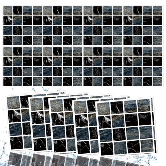 20 Sheet Mosaic Tile Transfer for Home Decor, Peel and Stick Self Adhesive Tile Decal, Water Proof Backsplash Tile Sticker for Kitchen Bathroom,10x10cm