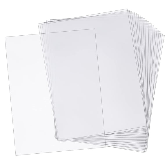 20 Sheet PVC Plastic Sheets Rectangle Clear 298x210x0.2mm art