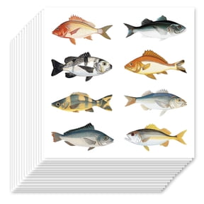 Fish Stickers Waterproof Decals for Arts Crafts and Home Decor