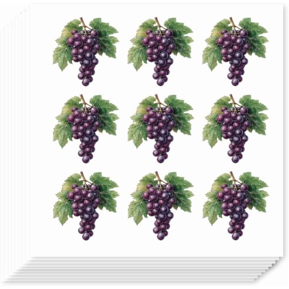 20 Sheet Self-Adhesive Paper Decorative Stickers for Party Decorative Presents Sealing Grape 90x90mm Stickers: 25mm 9pcs/sheet art