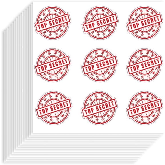 20 Sheet Self-Adhesive Paper Decorative Stickers for Party Decorative Presents Sealing Word 90x90mm Stickers: 25mm 9pcs/sheet for DIY