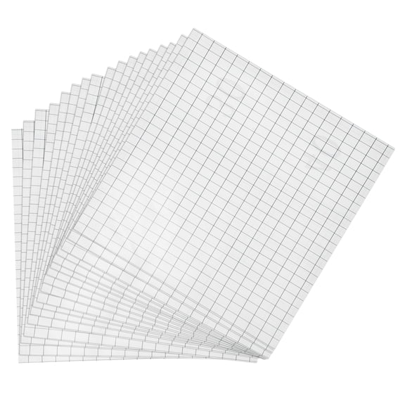 20 Sheet Transfer Tape for Vinyl, 12" x 20 FT Clear Application Paper with Gray Alignment Grid Medium Tack Vinyl Transfer Tape Roll for Signs Stickers Decals Crafts
