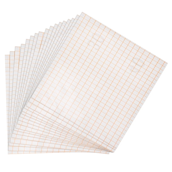 20 Sheet Transfer Tape for Vinyl, 12" x 20 FT Clear Application Paper with Orange Alignment Grid Medium Tack Vinyl Transfer Tape Roll for Signs Stickers Decals Crafts