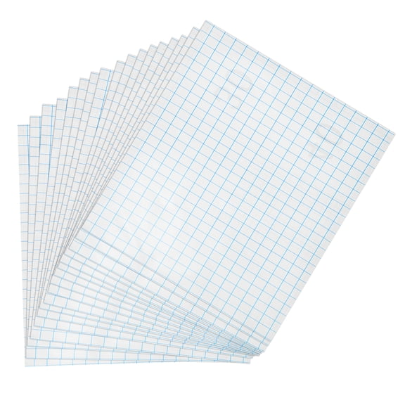 20 Sheet Transfer Tape for Vinyl, 9.8" x 20 FT Clear Application Paper with Blue Alignment Grid Medium Tack Vinyl Transfer Tape Roll for Signs Stickers Decals Crafts