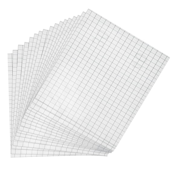 20 Sheet Transfer Tape for Vinyl, 9.8" x 20 FT Clear Application Paper with Gray Alignment Grid Medium Tack Vinyl Transfer Tape Roll for Signs Stickers Decals Crafts