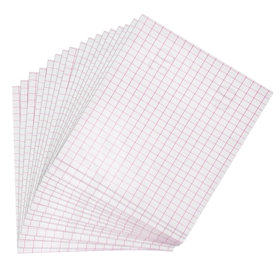 20 Sheet Transfer Tape for Vinyl, 9.8" x 20 FT Clear Application Paper with Red Alignment Grid Medium Tack Vinyl Transfer Tape Roll for Signs Stickers Decals Crafts