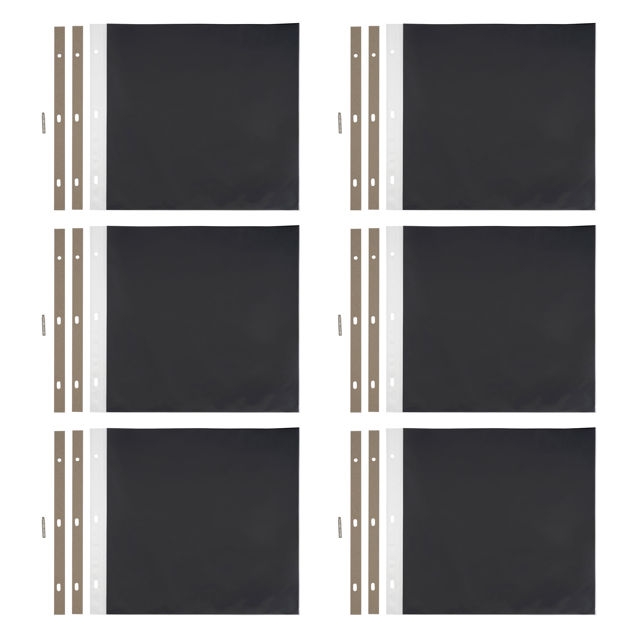 Recollections 20 Sheets (120 total) 12" x 12" Black Scrapbook Refill Pages - Memory Book Page Refills - Bulk 6 Pack