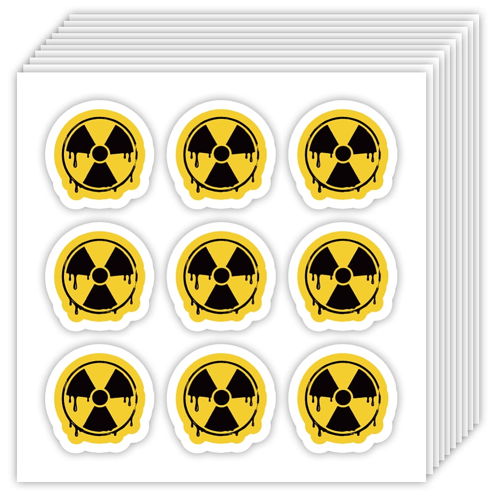 Nuclear Process Sticker 20 Sheets/180Pcs Nuclear Radiation Self-Adhesive Stickers Self-Adhesive ...