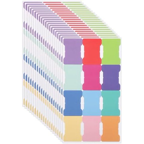 20 Sheets/240 Pieces Sticky Index Tabs, Double Sided Book Page Markers Tabs Blank Monthly Tabs Writable Sticky Notes Flags Self Adhesive Planner Stickers for Labeling (Rainbow Blank)