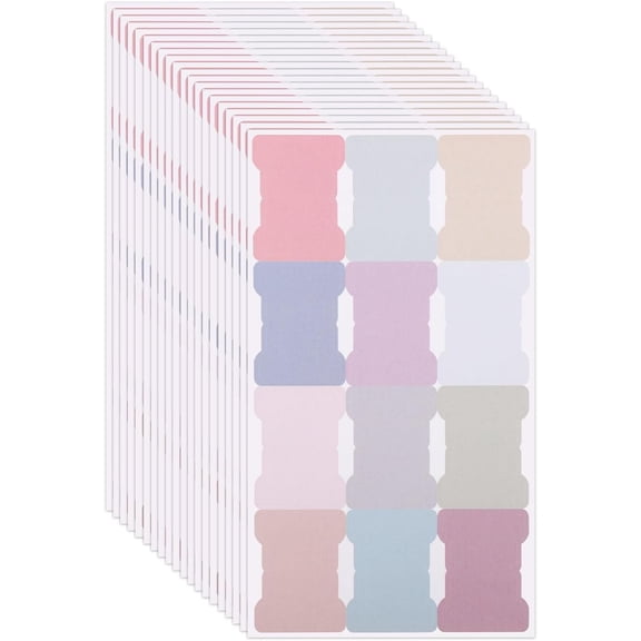 20 Sheets/240 Pieces Sticky Index Tabs, Double Sided Book Page Markers Tabs Blank Monthly Tabs Writable Sticky Notes Flags Self Adhesive Planner Stickers for Labeling (Morandi)