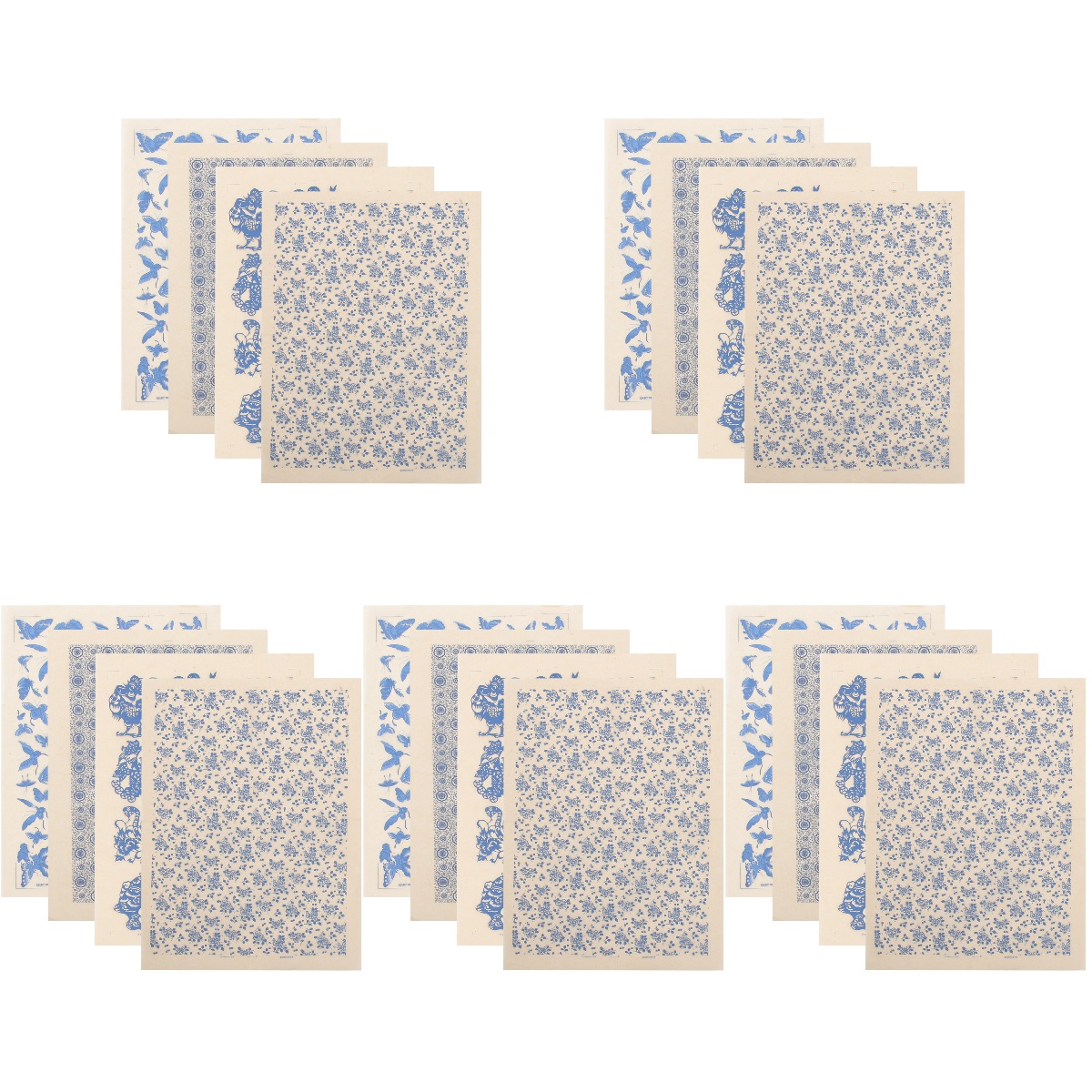 20 Sheets Burnt Pottery Stickers Ceramic Decals for Firing Underglaze